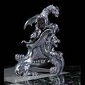 Louis XIV Lion Dragon Bronze Fire Dogs | Westland Antiques