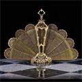 Antique Brass French Peacock Fire Screen | Westland London