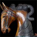 Carved and painted fairground style horse