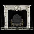 French Rococo White Marble Fireplace | Westland Antiques
