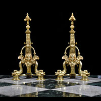 Baroque Bronze Gilt Brass French Chenets | Westland London