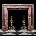 Antique Red Bolection Marble Fireplace Mantel