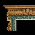 Antique English Georgian Rococo manner Pine Fireplace Mantel
