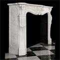 Antique statuary marble Louis XV chimneypiece mantel.