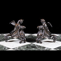Bronze Dragon Louis XV French Chenets | Westland London