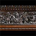 Antique Wood Renaissance with floral decoration Fireplace Mantel