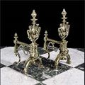 Ornate French Baroque Brass Fire Dogs | Westland Antiques