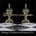 Ornate French Baroque Brass Fire Dogs | Westland Antiques