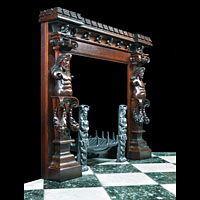 Jacobean Style Antique Oak Fireplace | Westland Antiques