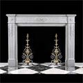 French Carrara Marble Antique Fireplace Mantel | Westland London