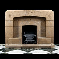 Art Deco Horton Stone Fireplace Mantel | Westland London 
