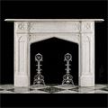 Gothic Revival White Marble Fireplace | Westland Antiques