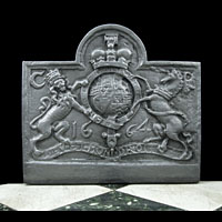 Heraldic Charles II Cast Iron Fireback | Westland London