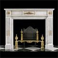 Antique Louis XVI fireplace in carrara marble.