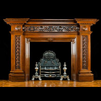 Large Victorian Antique Wood Fireplace Mantel | Westland Antiques
