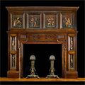 Wood And Leather Elizabethan Style Fireplace | Westland London
