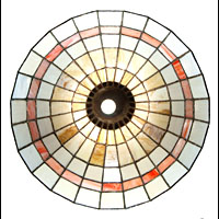 Art Deco Paired Stained Glass Ceiling Lights | Westland London