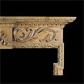 Antique Pine Wood Georgian carved Neo Classical manner Fireplace Mantel
