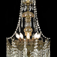 Large Ornate Tinted Glass Chandelier | Westland London