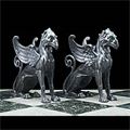 A pair of Cast Iron Guardian Griffin