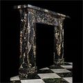Antique Portoro Marble English Regency fireplace mantel
