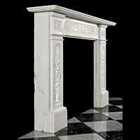 White Marble Antique Victorian Fireplace Mantel | Westland London
