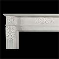 Antique French Louis XVI marble fireplace mantel