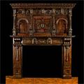 Carved Oak Jacobean Revival Fireplace Mantel | Westland London