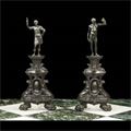 French Baroque Figural Antique Andirons | Westland London