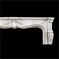 Antique statuary marble Rococo Louis XV fireplace mantel