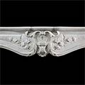 Antique white marble rococo fireplace mantel