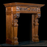 Baroque Antique Wood Fireplace Mantel | Westland Antiques