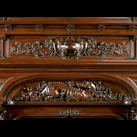 Renaissance Walnut Wood Trumeau Fireplace | Westland