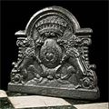 Antique fireback French 17th century.