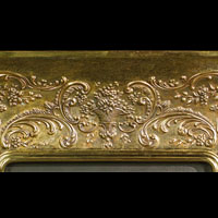 A French Repousse Brass Fireplace Insert  | Westland Antiques