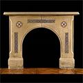 Gothic Minton Tiled Limestone Fireplace | Westland London
