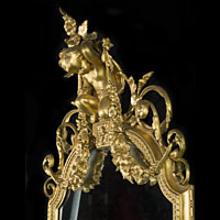 Antique Girandole Mirror Carved Putti Rococo | Westland London