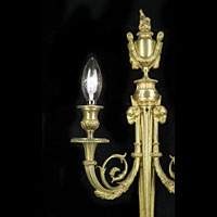 Neoclassical Gilt Brass Pair Wall Lights | Westland London