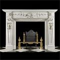 An antique Victorian marble fireplace mantel