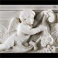 An antique statuary marble Fireplace Mantel.