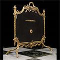 A gilt brass Louis XV style  firescreen