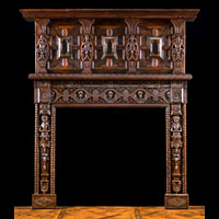 Tudor Jacobean Caryatid Oak Fireplace | Westland Antiques