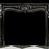 French Louis XV Black Marble Antique Fireplace | Westland London
