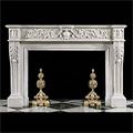 A Louis XVI style antique fireplace mantel.