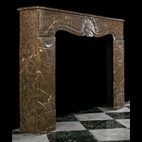 Louis XV Brown Marble Fireplace Mantel | Westland Antiques
