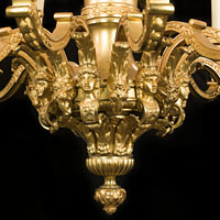 Large Gilt Brass Baroque Chandelier | Westland London