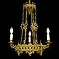 Gothic Revival Brass Antique Chandelier | Westland London