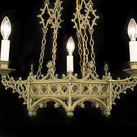 Gothic Revival Brass Antique Chandelier | Westland London