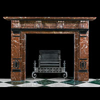 Red Marble Antique Victorian Fireplace | Westland London