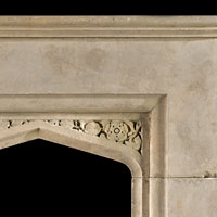 Victorian Stone Tudor Style Fireplace Mantel | Westland Antiques
